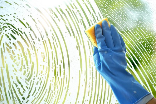 Professional after builders cleaning removing dust from a newly renovated room