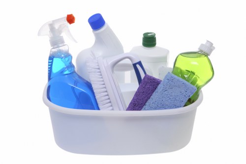 Eco-friendly office cleaning in a polished corporate setting