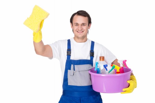 Commercial cleaning staff maintaining a hospitality venue
